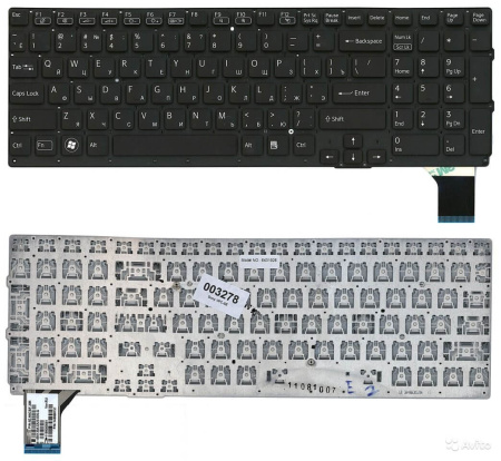 Детальная картинка Клавиатура для Sony VPC-SE черная от магазина NBS Parts