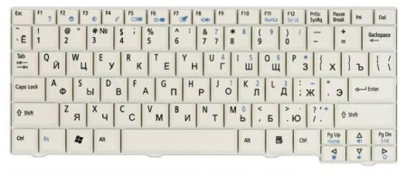 Детальная картинка Клавиатура для Acer One A110 A150 D150 D250 (белая) (9J.N9482.E0R) (9J.N9482.E0R) от магазина NBS Parts Детальная картинка Клавиатура для Acer One A110 A150 D150 D250 (белая) (9J.N9482.E0R) (9J.N9482.E0R) от магазина NBS Parts