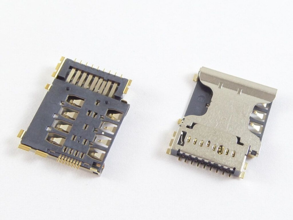 Картинка Коннектор SIM/MMC Samsung I8552/i8262/i8580/G350e от магазина NBS Parts Картинка Коннектор SIM/MMC Samsung I8552/i8262/i8580/G350e от магазина NBS Parts