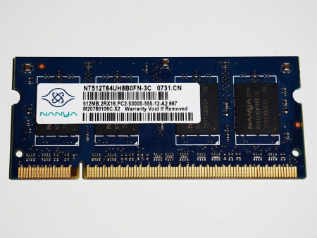 Детальная картинка Оперативная память Nanya 512MB PC2-5300S-555-12 (Я073) (Я077) (Я083) от магазина NBS Parts Детальная картинка Оперативная память Nanya 512MB PC2-5300S-555-12 (Я073) (Я077) (Я083) от магазина NBS Parts