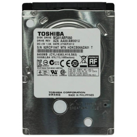 Детальная картинка Жесткий диск TOSHIBA SATA 500Gb 2.5" MQ01ABF050 от магазина NBS Parts