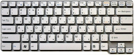 Детальная картинка Клавиатура для Sony VPC-CW белая от магазина NBS Parts
