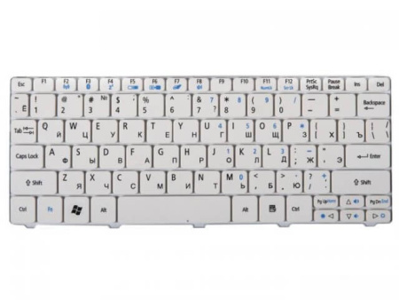 Детальная картинка Клавиатура для Acer One 532 522 D255 D260 Белая P/n: ZH9, 90.4GS07.C0R, 9Z.N3K82.A0R, 9Z.N3K82.Q0R от магазина NBS Parts