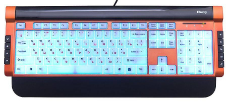 Детальная картинка Клавиатура Dialog Katana KK-L06U - Multimedia, с подсветкой клавиш, USB, бело-оранжевая от магазина NBS Parts