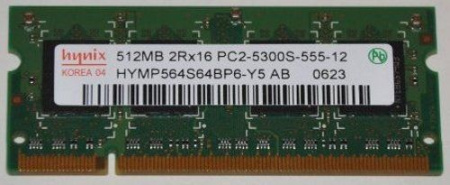 Детальная картинка Оперативная память Hynix 512MB PC2-5300S-555-12 (Я078) (Я084)  от магазина NBS Parts