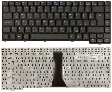 Детальная картинка Клавиатура для Asus F2 F3 Z53 P/n: K012462A1, 04GNI11KUS00, 04GNG51KUS03, 04GNI11KRU00, 04GNI черная от магазина NBS Parts