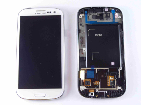 Детальная картинка Дисплей Samsung i9301 в сборе с тачскрином белый от магазина NBS Parts