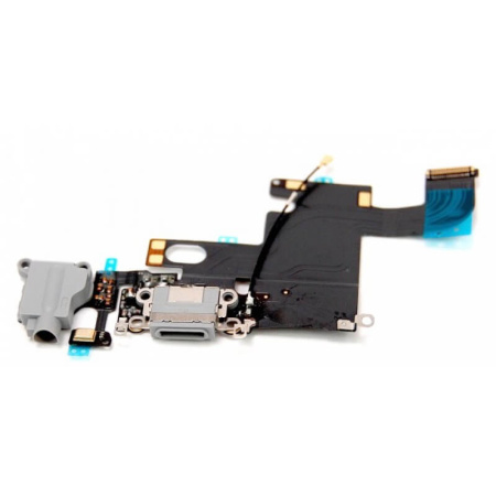 Детальная картинка Шлейф iPhone 6 на системный разъем/разъем гарнитуры/микрофон Серый от магазина NBS Parts