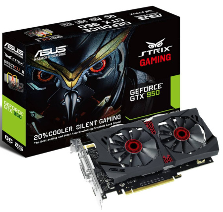 Детальная картинка Видеокарта ASUS GeForce GTX950 STRIX, 2Gb, 128bit, HDMI, (GTX950-DC2OC-2GD5-GAMING) от магазина NBS Parts Детальная картинка Видеокарта ASUS GeForce GTX950 STRIX, 2Gb, 128bit, HDMI, (GTX950-DC2OC-2GD5-GAMING) от магазина NBS Parts