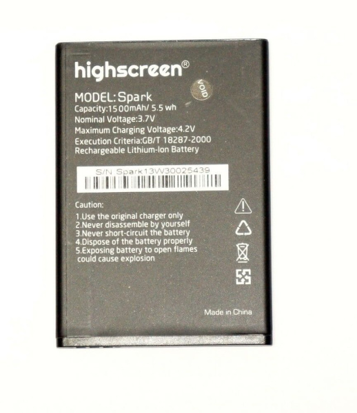 Картинка АКБ  Highscreen Spark 1500 mAh от магазина NBS Parts